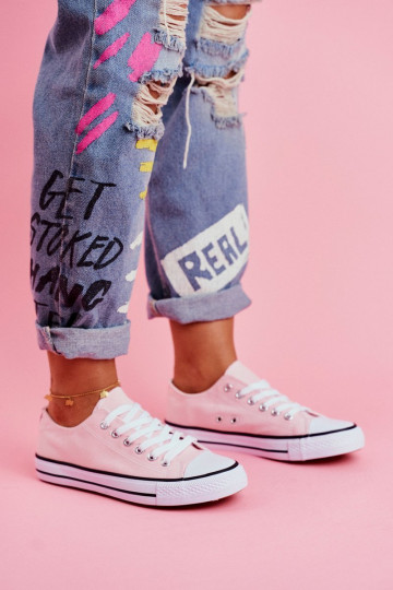 Scarpe casual modello classico in colore rosa