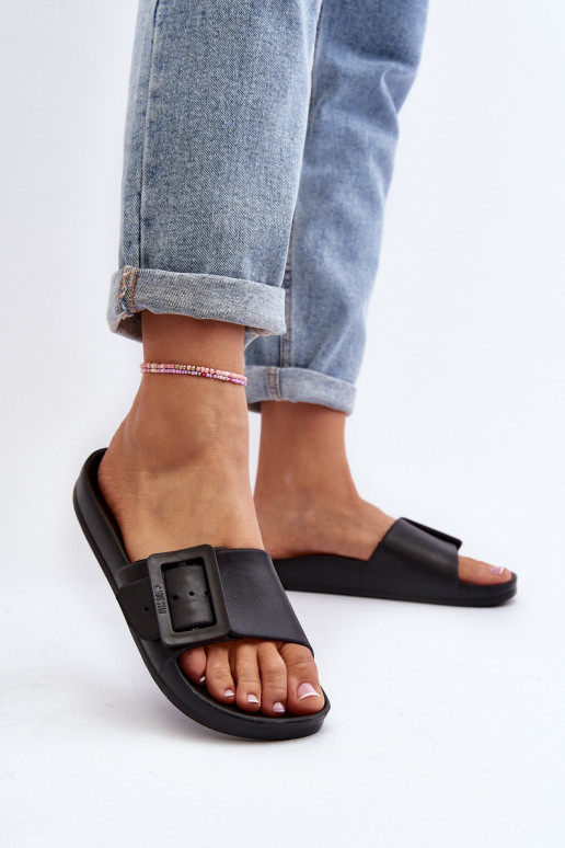 Ciabatte da donna Big Star con fibbie colore nero FF274A389