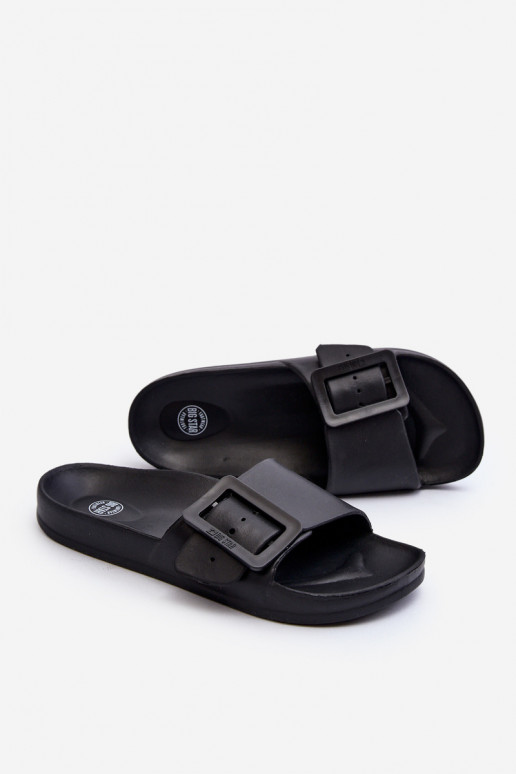 Ciabatte da donna Big Star con fibbie colore nero FF274A389