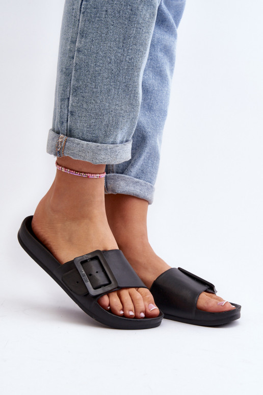 Ciabatte da donna Big Star con fibbie colore nero FF274A389