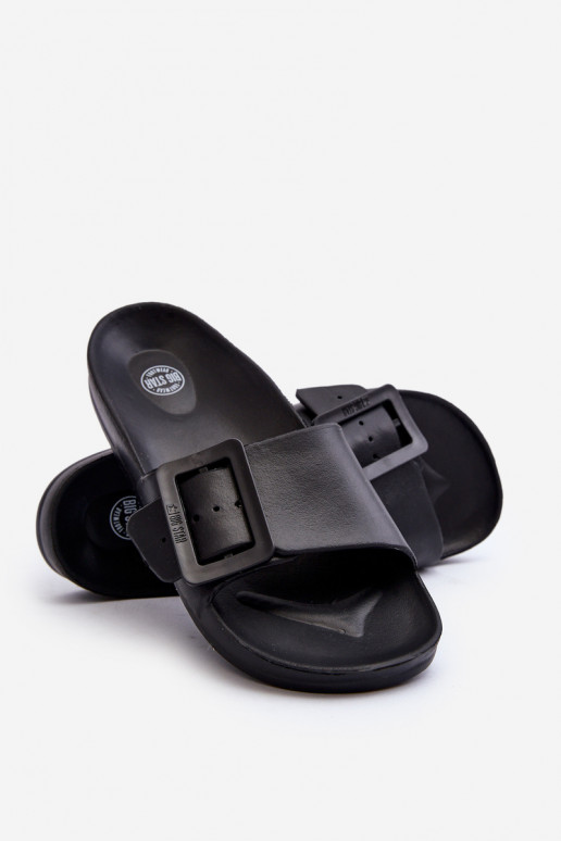 Ciabatte da donna Big Star con fibbie colore nero FF274A389