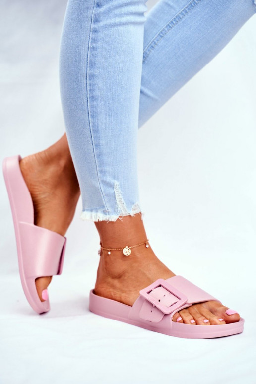 Ciabatte da donna Big Star con fibbie colore rosa FF274A387