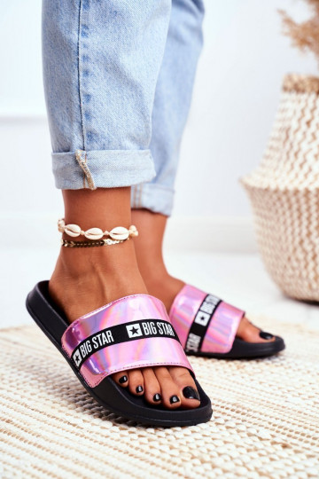 Ciabatte da donna Big Star rosa Holo GG274A008