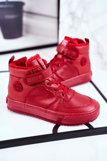Scarpe stile sportivo riscaldate per bambini Big Star GG374042 colore rosso 2