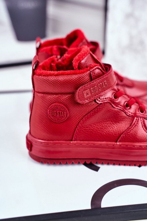 Scarpe stile sportivo riscaldate per bambini Big Star GG374042 colore rosso