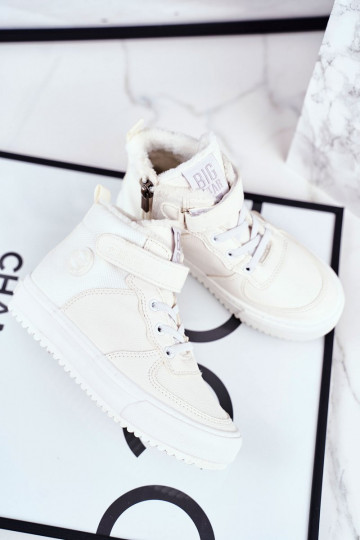 Scarpe stile sportivo riscaldate per bambini Big Star GG374041 colore bianco 2