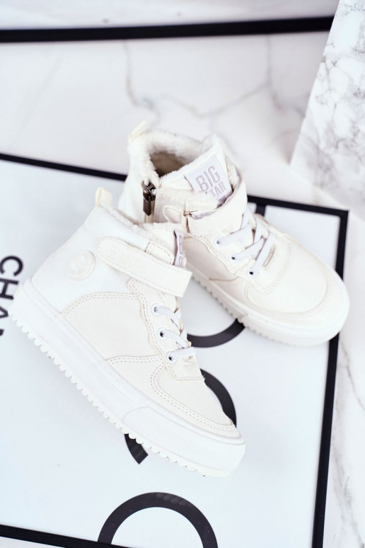 Scarpe stile sportivo riscaldate per bambini Big Star GG374041 colore bianco