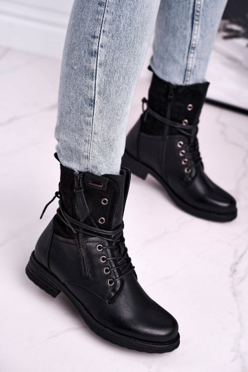 Stivali massicci alla moda in colore nero Perfecto