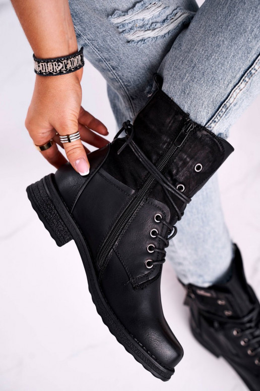 Stivali massicci alla moda in colore nero Perfecto