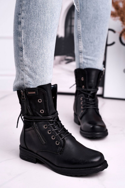 Stivali massicci alla moda in colore nero Perfecto