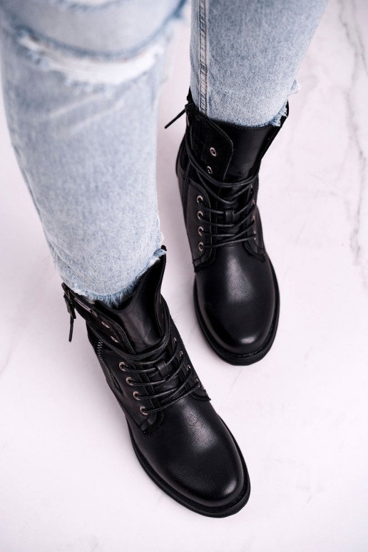 Stivali massicci alla moda in colore nero Perfecto