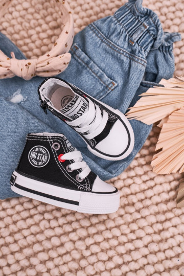 Scarpe per il tempo libero da bambino con suola con cerniere BIG STAR HH374188 colore nero