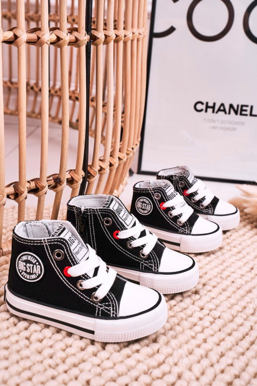 Scarpe per il tempo libero da bambino con suola con cerniere BIG STAR HH374188 colore nero