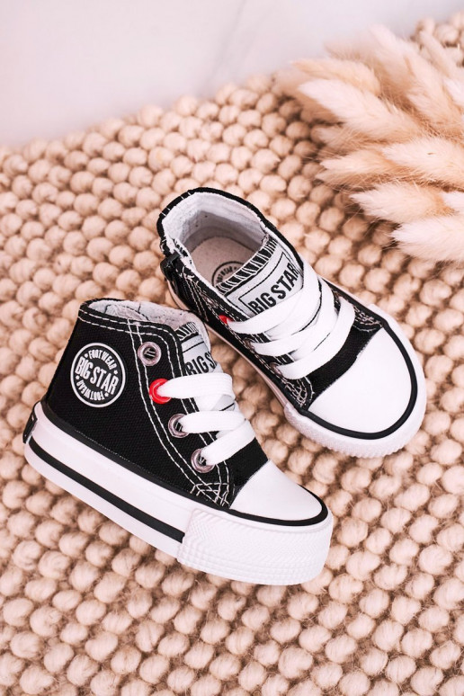 Scarpe per il tempo libero da bambino con suola con cerniere BIG STAR HH374188 colore nero