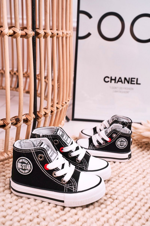 Scarpe per il tempo libero da bambino con suola con cerniere BIG STAR HH374188 colore nero