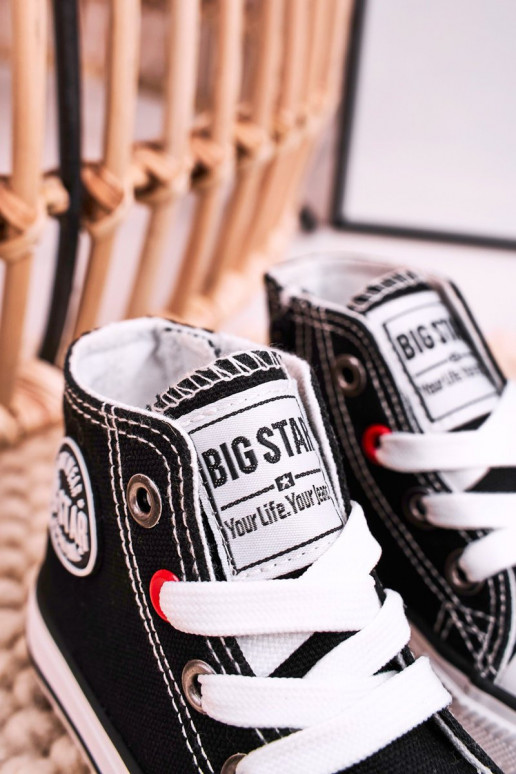 Scarpe per il tempo libero da bambino con suola con cerniere BIG STAR HH374188 colore nero