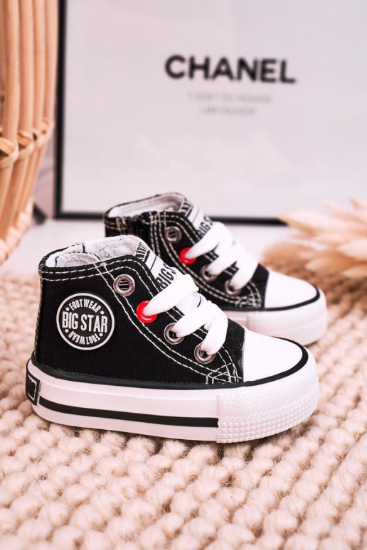 Scarpe per il tempo libero da bambino con suola con cerniere BIG STAR HH374188 colore nero