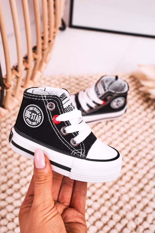 Scarpe per il tempo libero da bambino con suola con cerniere BIG STAR HH374188 colore nero