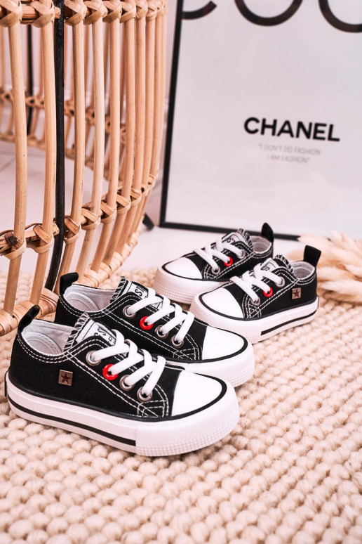 Sneakers da bambino modello classico con suola piatta BIG STAR HH374194 colore nero Sneakers da bambino modello classico con suola piatta BIG STAR HH374194 colore nero