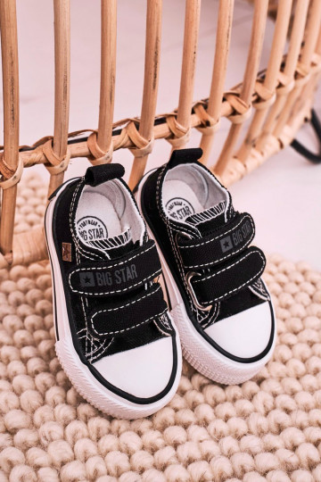 Scarpe per il tempo libero da bambino con chiusure adesive BIG STAR HH374200 colore nero