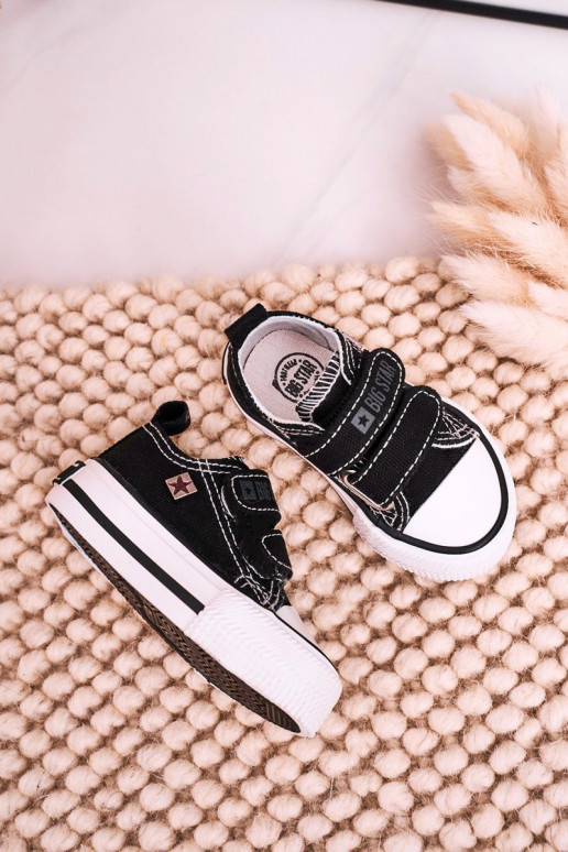 Scarpe per il tempo libero da bambino con chiusure adesive BIG STAR HH374200 colore nero