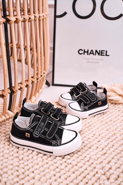Scarpe per il tempo libero da bambino con chiusure adesive BIG STAR HH374200 colore nero