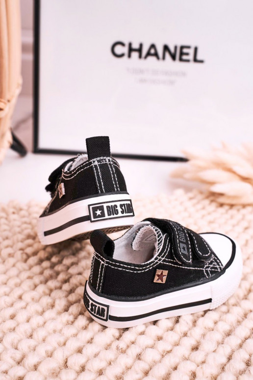 Scarpe per il tempo libero da bambino con chiusure adesive BIG STAR HH374200 colore nero