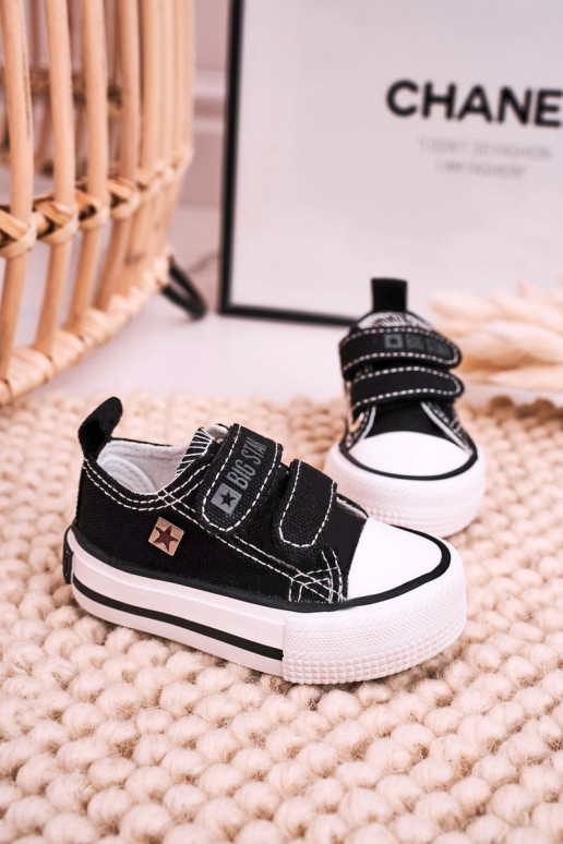 Scarpe per il tempo libero da bambino con chiusure adesive BIG STAR HH374200 colore nero