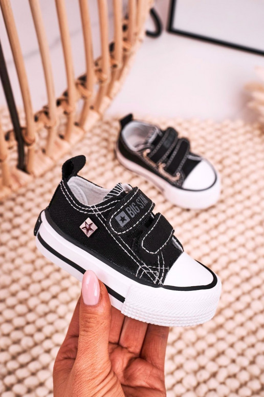 Scarpe per il tempo libero da bambino con chiusure adesive BIG STAR HH374200 colore nero