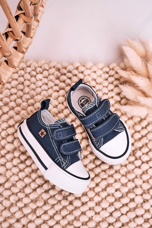 Scarpe per il tempo libero da bambino con chiusure adesive BIG STAR HH374201 blu scuro