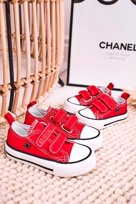 Scarpe per il tempo libero da bambino con chiusure adesive BIG STAR HH374202 colore rosso