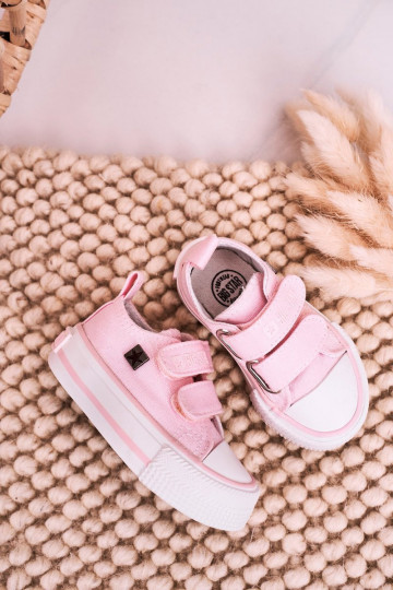Scarpe per il tempo libero da bambino con chiusure adesive BIG STAR HH374203 colore rosa 2