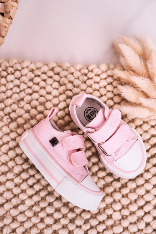 Scarpe per il tempo libero da bambino con chiusure adesive BIG STAR HH374203 colore rosa