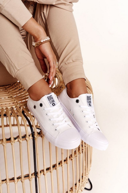 Sneakers modello classico con suola piatta BIG STAR AA274010 colore bianco
