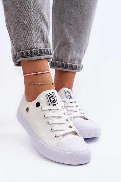 Sneakers modello classico con suola piatta BIG STAR AA274010 colore bianco