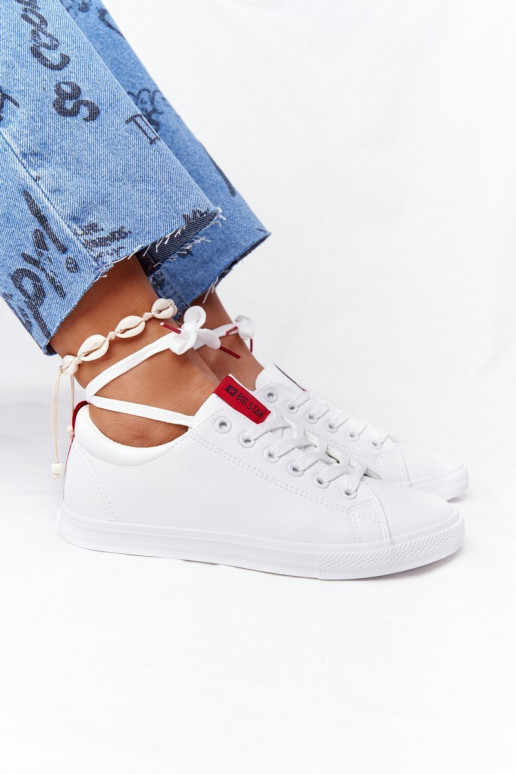 Sneakers in pelle naturale con strisce decorative BIG STAR DD274685 colore bianco