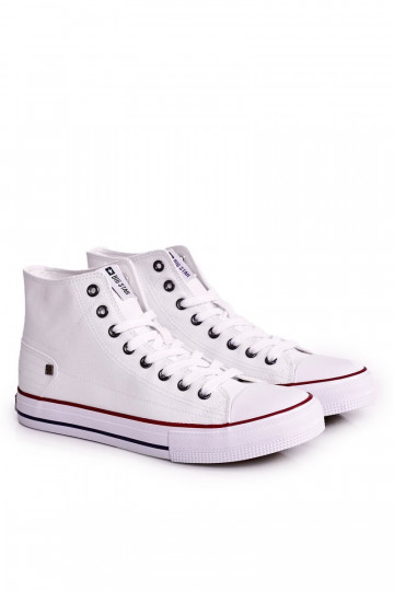 Scarpe da uomo per il tempo libero modello classico con suola BIG STAR DD174251 colore bianco