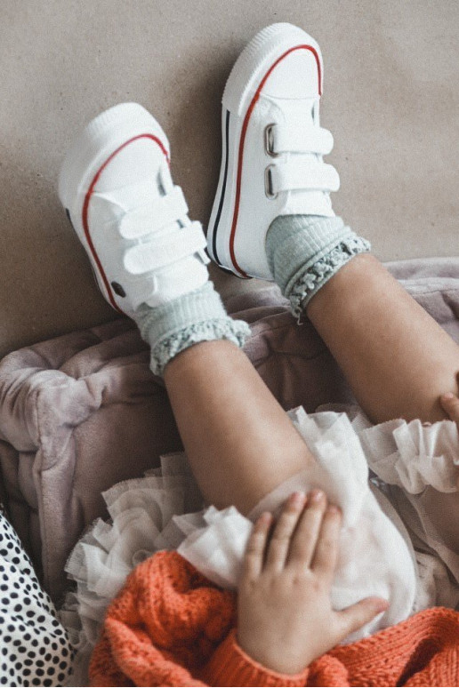 Scarpe per il tempo libero da bambino con chiusure adesive BIG STAR HH374199 colore bianco