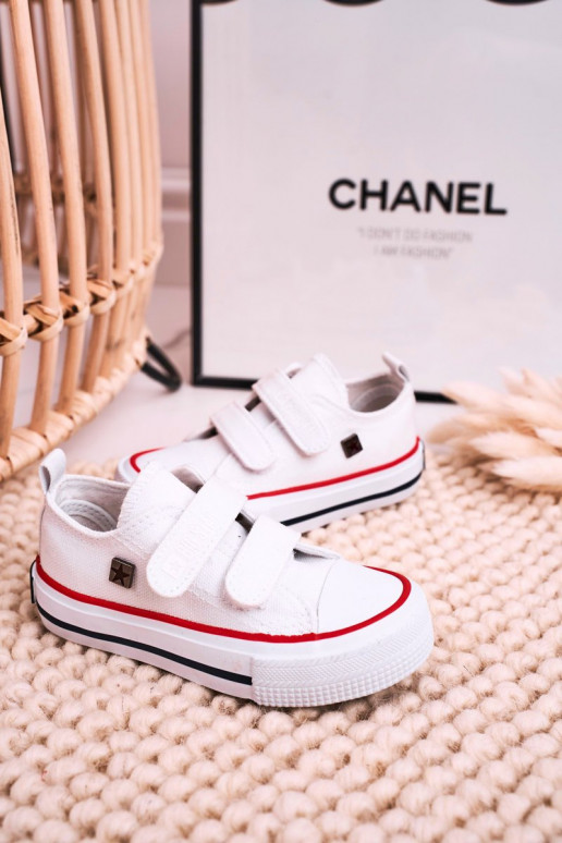 Scarpe per il tempo libero da bambino con chiusure adesive BIG STAR HH374199 colore bianco