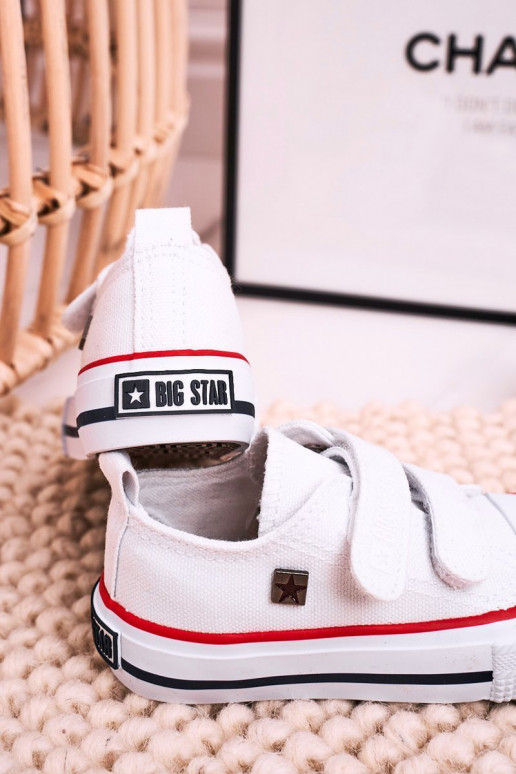 Scarpe per il tempo libero da bambino con chiusure adesive BIG STAR HH374199 colore bianco