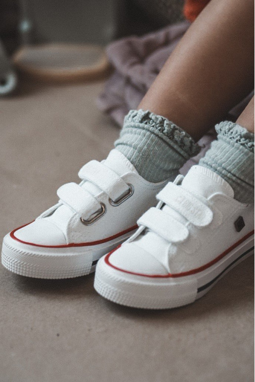 Scarpe per il tempo libero da bambino con chiusure adesive BIG STAR HH374199 colore bianco
