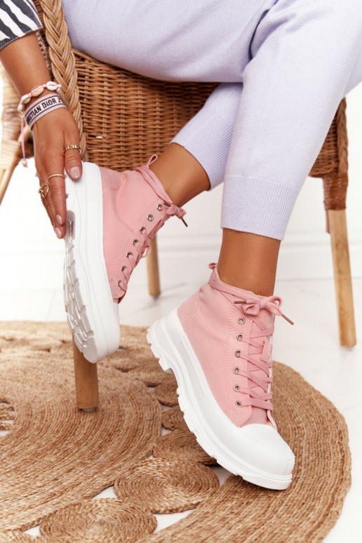 Scarpe casual Trissy rosa con suola larga Scarpe casual Trissy rosa con suola larga