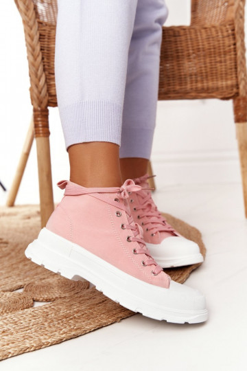 Scarpe casual Trissy rosa con suola larga 2