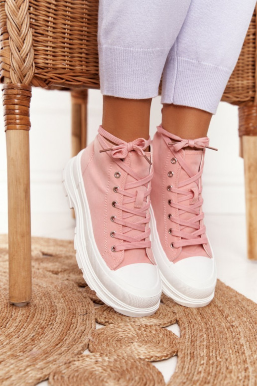 Scarpe casual Trissy rosa con suola larga Scarpe casual Trissy rosa con suola larga