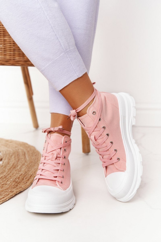 Scarpe casual Trissy rosa con suola larga Scarpe casual Trissy rosa con suola larga