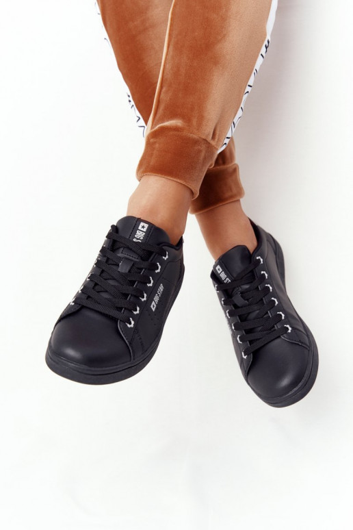 Sneakers in pelle naturale BIG STAR DD274586 Nera e argento