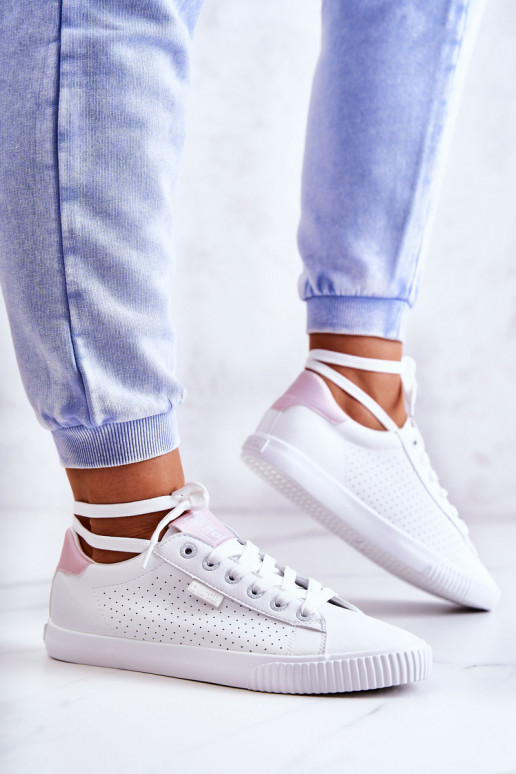 Sneakers in pelle naturale BIG STAR HH274073 Colore bianco-rosa