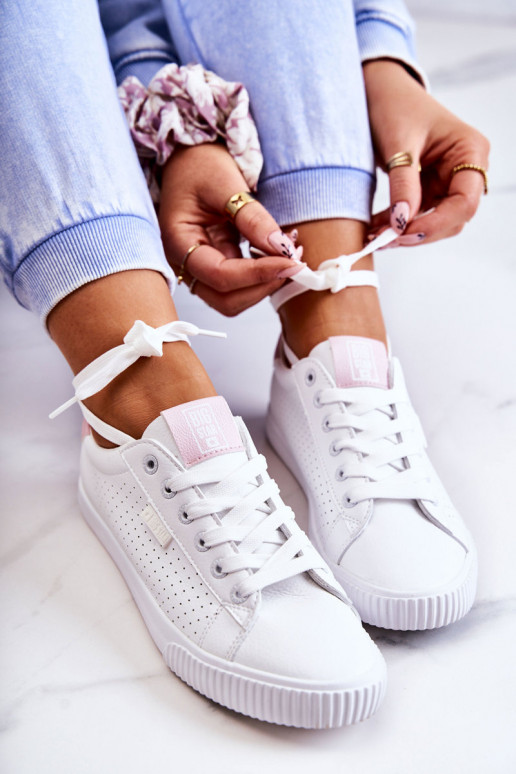 Sneakers in pelle naturale BIG STAR HH274073 Colore bianco-rosa