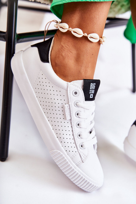 Sneakers in pelle naturale BIG STAR HH274071 Colore bianco-nero Sneakers in pelle naturale BIG STAR HH274071 Colore bianco-nero