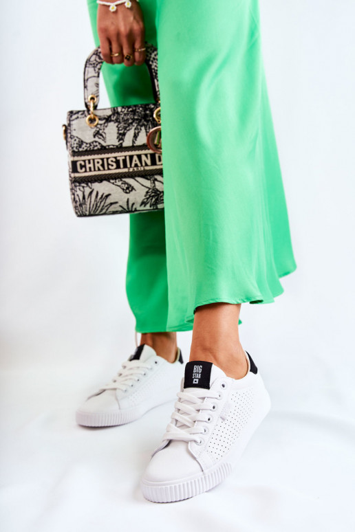 Sneakers in pelle naturale BIG STAR HH274071 Colore bianco-nero Sneakers in pelle naturale BIG STAR HH274071 Colore bianco-nero